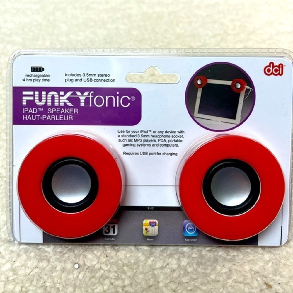 DCI Funkyfonic iPad Red Portable Speaker
